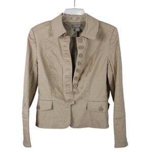 Kenar Soft Tencel Shirt Jacket Blazer Tan Button Up